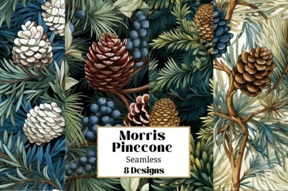 8 WM Morris Inspired Pinecone Patterns: Elevating Your Digital Craft Projects