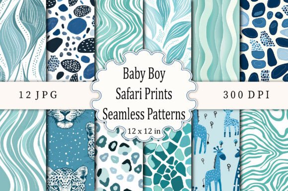 Baby Boy Safari Prints Seamless Patterns
