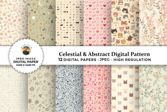 Celestial Abstract Digital Patterns: A Strategic Asset for Creative Projects