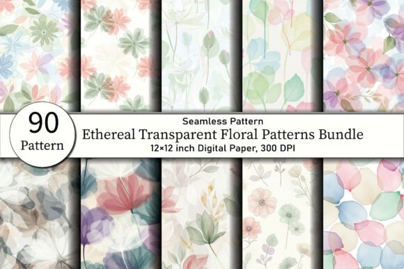 Ethereal Transparent Floral Patterns: A Modern Design Essential