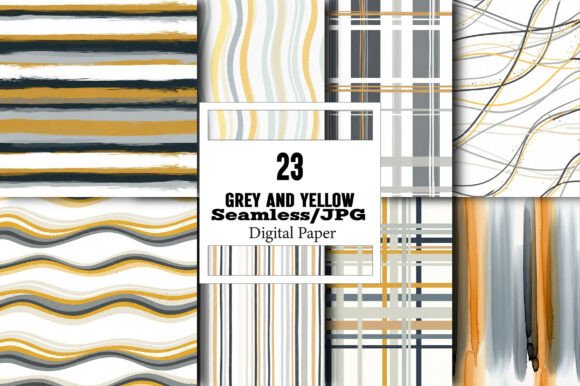 Grey and Yellow Seamless Patterns: A Versatile Foundation for Modern Creative Projects