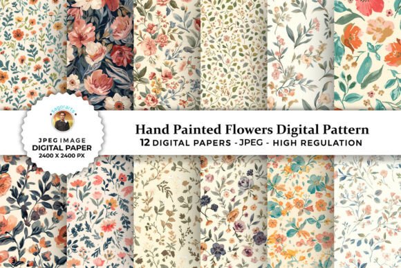 Hand Painted Flowers Digital Patterns: A Practical Review of Vintage Floral Assets