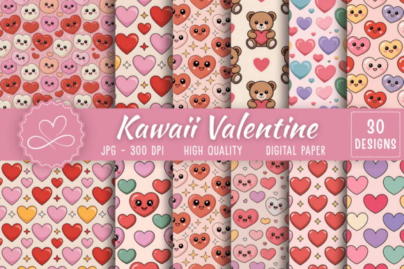 Kawaii Valentine Patterns