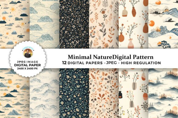 Minimal Nature Digital Patterns