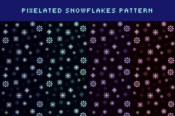 Pixel Art Patterns of Snow