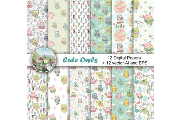 Seamless Patterns with Vector Owls: Elevate Your Creative Projects