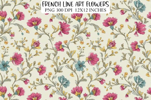 The Aesthetic Evolution: Integrating French Line Art Flowers Patterns into Contemporary Design Workflows