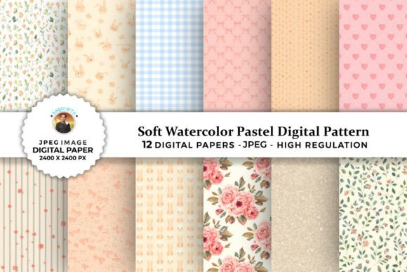 Unlocking Creativity with Soft Watercolor Pastel Digital Patterns